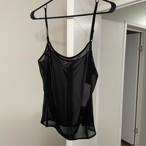 Black Sheer Top Size L